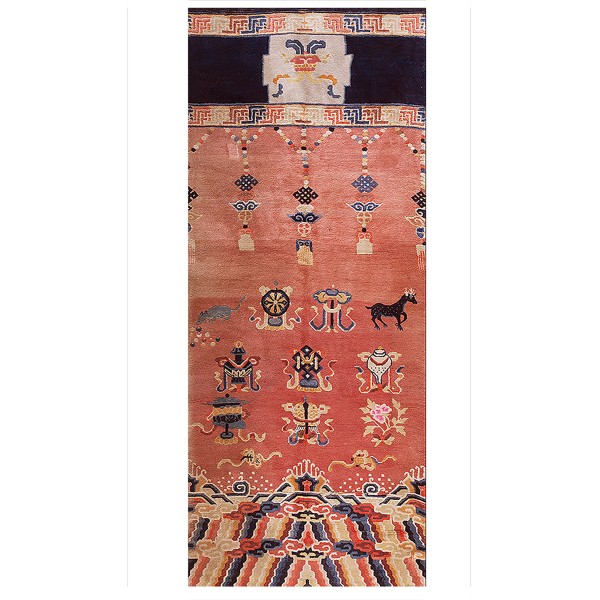 Early 20th Century Chinese Ningxia Pillar Carpet